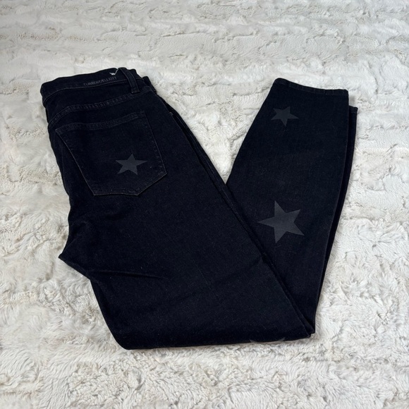 Current Elliott Women's Size 28 Black Stars Printed Jeans - Picture 1 of 6
